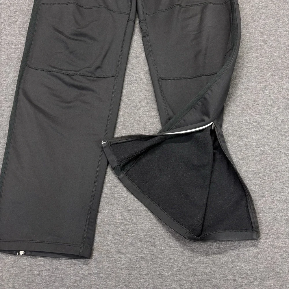 Nike Running club fleece Joggers Mens M Dri-Fit black Ankle Zip Reflective‎